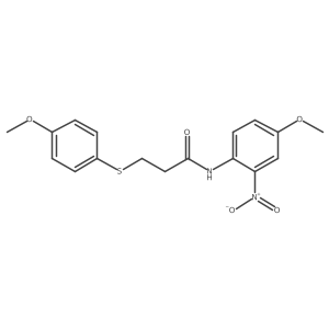 N-(4-methoxy-2-nitrophenyl)-3-((4-methoxyphenyl)thio)propanamide Structure