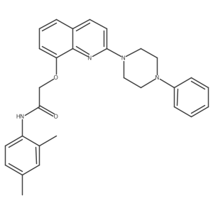 N-(2,4-dimethylphenyl)-2-{[2-(4-phenylpiperazin-1-yl)quinolin-8-yl]oxy}acetamide结构式