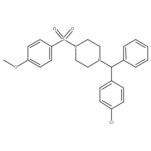 (R)-1-((4-chlorophenyl)(phenyl)methyl)-4-((4-methoxyphenyl)sulfonyl)piperazine Structure