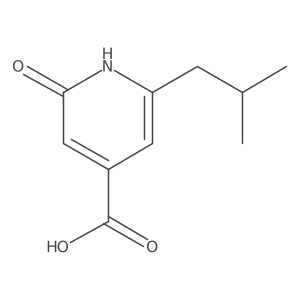 2-Hydroxy-6-(2-methylpropyl)pyridine-4-carboxylic acid结构式