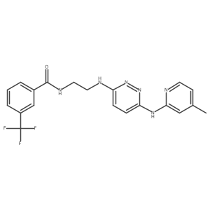 N-(2-((6-((4-methylpyridin-2-yl)amino)pyridazin-3-yl)amino)ethyl)-3-(trifluoromethyl)benzamide结构式