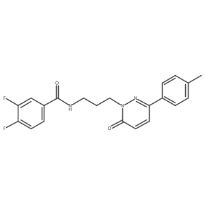 3,4-difluoro-N-(3-(6-oxo-3-(p-tolyl)pyridazin-1(6H)-yl)propyl)benzamide结构式