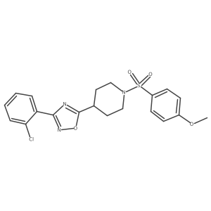 4-[3-(2-Chlorophenyl)-1,2,4-oxadiazol-5-yl]-1-(4-methoxybenzenesulfonyl)piperidine结构式
