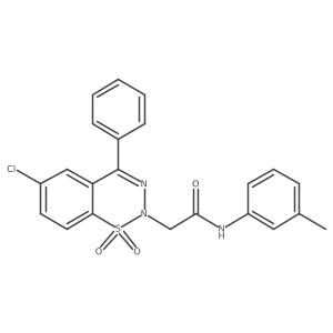 2-(6-chloro-1,1-dioxido-4-phenyl-2H-1,2,3-benzothiadiazin-2-yl)-N-(3-methylphenyl)acetamide Structure