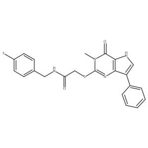 N-[(4-fluorophenyl)methyl]-2-({3-methyl-4-oxo-7-phenyl-3H,4H,5H-pyrrolo[3,2-d]pyrimidin-2-yl}sulfanyl)acetamide Structure