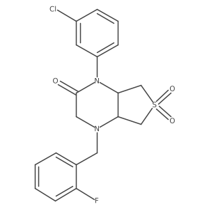 1-(3-chlorophenyl)-4-(2-fluorobenzyl)hexahydrothieno[3,4-b]pyrazin-2(1H)-one 6,6-dioxide Structure