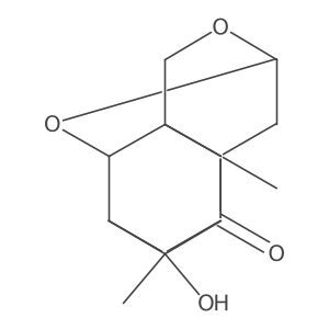 Hexahydro-8-hydroxy-4a,8-dimethyl-3H-3,7,10a-(epoxymetheno)-1H-cycloocta(C)pyran-5(6H)-one, (3S-(3alpha,4abeta,7alpha,8beta,10aalpha,11S*))- Structure