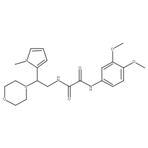 N1-(3,4-dimethoxyphenyl)-N2-(2-(1-methyl-1H-pyrrol-2-yl)-2-morpholinoethyl)oxalamide结构式