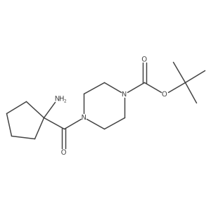 Tert-butyl 4-[(1-aminocyclopentyl)carbonyl]piperazine-1-carboxylate Structure