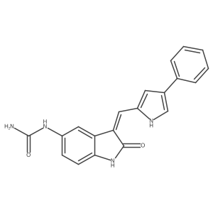 [(3Z)-2-oxo-3-[(4-phenyl-1H-pyrrol-2-yl)methylidene]-2,3-dihydro-1H-indol-5-yl]urea结构式