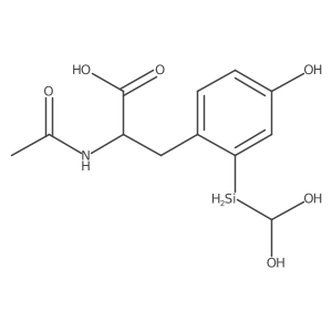 (2S)-2-acetamido-3-[2-(dihydroxymethylsilyl)-4-hydroxyphenyl]propanoic acid Structure