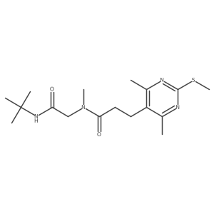 N-[(tert-butylcarbamoyl)methyl]-3-[4,6-dimethyl-2-(methylsulfanyl)pyrimidin-5-yl]-N-methylpropanamide结构式
