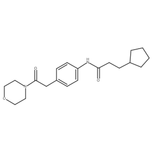 3-cyclopentyl-N-{4-[2-(morpholin-4-yl)-2-oxoethyl]phenyl}propanamide结构式