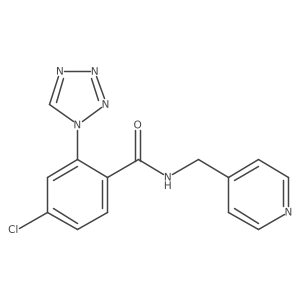 4-chloro-N-(pyridin-4-ylmethyl)-2-(1H-tetrazol-1-yl)benzamide Structure