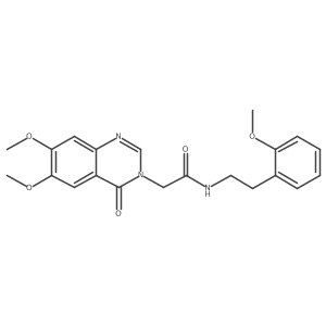 2-(6,7-dimethoxy-4-oxo-quinazolin-3-yl)-N-[2-(2-methoxyphenyl)ethyl]acetamide结构式