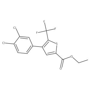 4-(3,4-Dichlorophenyl)-5-(trifluoromethyl)-2-thiophenecarboxylic acid ethyl ester结构式