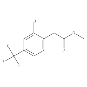 2-Chloro-4-(trifluoromethyl)-benzeneacetic acid methyl ester结构式