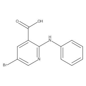 5-Bromo-2-(phenylamino)-3-pyridinecarboxylic acid结构式