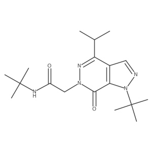 N-tert-butyl-2-[1-tert-butyl-7-oxo-4-(propan-2-yl)-1H,6H,7H-pyrazolo[3,4-d]pyridazin-6-yl]acetamide Structure
