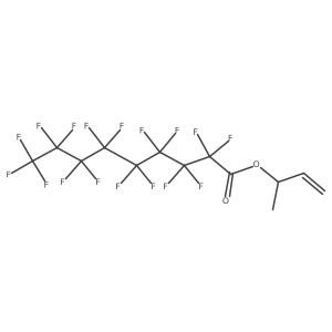 1-Methyl-2-propen-1-yl 2,2,3,3,4,4,5,5,6,6,7,7,8,8,9,9,9-heptadecafluorononanoate结构式