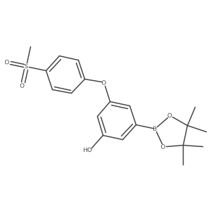 3-[4-(Methylsulfonyl)phenoxy]-5-(4,4,5,5-tetramethyl-1,3,2-dioxaborolan-2-yl)phenol Structure