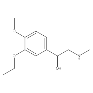 1-(3-Ethoxy-4-methoxyphenyl)-2-(methylamino)ethan-1-ol结构式