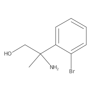 2-Amino-2-(2-bromophenyl)propan-1-ol结构式