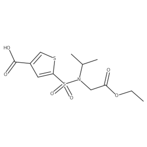 5-[[(2-Ethoxy-2-oxoethyl)(1-methylethyl)amino]sulfonyl]-3-thiophenecarboxylic acid Structure