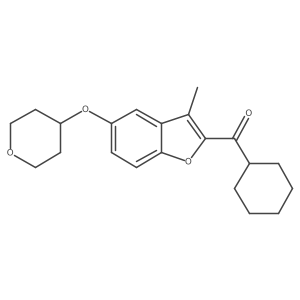 cyclohexyl[3-methyl-5-(tetrahydro-2H-pyran-4-yloxy)-1-benzofuran-2-yl]methanone Structure