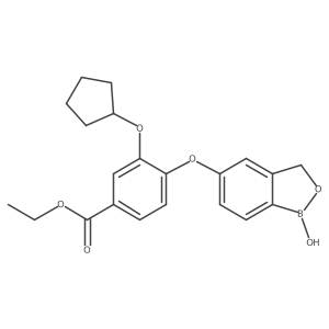 3-(Cyclopentyloxy)-4-[(1,3-dihydro-1-hydroxy-2,1-benzoxaborol-5-yl)oxy]benzoic acid ethyl ester结构式