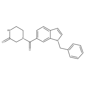 4-[(1-benzyl-1H-indol-6-yl)carbonyl]piperazin-2-one Structure