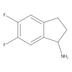 (R)-5,6-Difluoro-2,3-dihydro-1H-inden-1-amine结构式