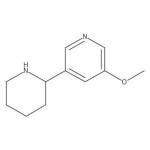(S)-3-Methoxy-5-(piperidin-2-yl)pyridine Structure