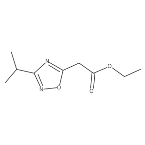 Ethyl 2-(3-propan-2-yl-1,2,4-oxadiazol-5-yl)acetate结构式