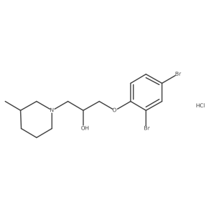 1-(2,4-Dibromophenoxy)-3-(3-methylpiperidin-1-yl)propan-2-ol hydrochloride Structure