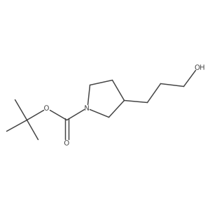 Tert-butyl 3-(3-hydroxypropyl)pyrrolidine-1-carboxylate结构式