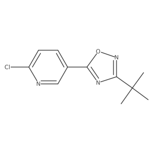 5-(3-Tert-butyl-1,2,4-oxadiazol-5-yl)-2-chloropyridine结构式