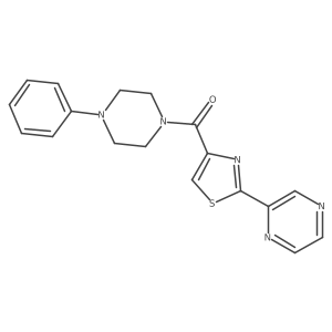(4-Phenylpiperazin-1-yl)(2-(pyrazin-2-yl)thiazol-4-yl)methanone结构式