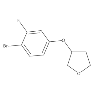 3-(4-Bromo-3-fluorophenoxy)oxolane Structure