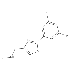 1-(2-(3,5-difluorophenyl)thiazol-4-yl)-N-methylmethanamine结构式