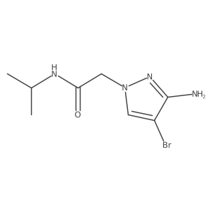 2-(3-amino-4-bromo-1H-pyrazol-1-yl)-N-(propan-2-yl)acetamide结构式