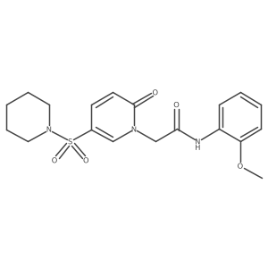 N-(2-methoxyphenyl)-2-[2-oxo-5-(piperidin-1-ylsulfonyl)pyridin-1(2H)-yl]acetamide结构式