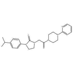 1-(4-Isopropylphenyl)-3-(2-oxo-2-(4-(pyrimidin-2-yl)piperazin-1-yl)ethyl)imidazolidin-2-one结构式