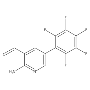 2-Amino-5-(perfluorophenyl)nicotinaldehyde结构式