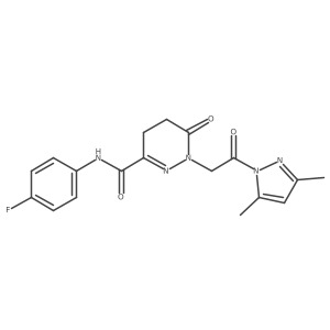 1-[2-(3,5-dimethyl-1H-pyrazol-1-yl)-2-oxoethyl]-N-(4-fluorophenyl)-6-oxo-1,4,5,6-tetrahydropyridazine-3-carboxamide Structure