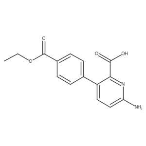 6-Amino-3-(4-ethoxycarbonylphenyl)picolinic acid Structure