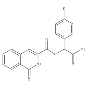 2-Amino-1-(4-fluorophenyl)-2-oxoethyl 1-oxo-1,2-dihydroisoquinoline-3-carboxylate结构式