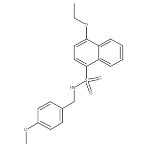 4-ethoxy-N-[(4-methoxyphenyl)methyl]naphthalene-1-sulfonamide Structure