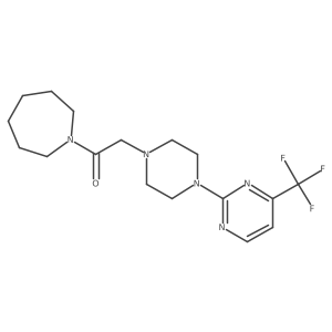 1-(Azepan-1-yl)-2-{4-[4-(trifluoromethyl)pyrimidin-2-yl]piperazin-1-yl}ethan-1-one Structure