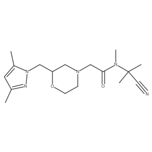 N-(1-cyano-1-methylethyl)-2-{2-[(3,5-dimethyl-1H-pyrazol-1-yl)methyl]morpholin-4-yl}-N-methylacetamide Structure